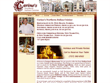 Tablet Screenshot of carinosrestaurant.com